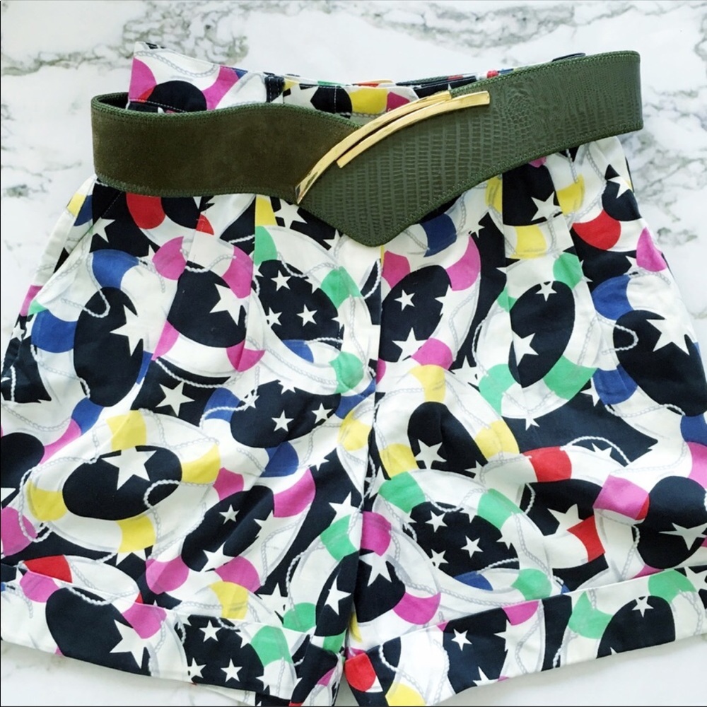Escada colorful high waisted shorts